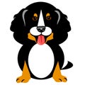 Bernese Mountain Dog Puppy Cartoon Royalty Free Stock Photo