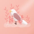 cute little bird. delicate pink shades Royalty Free Stock Photo