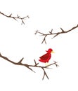 Cute little bird in tree dry branch Royalty Free Stock Photo