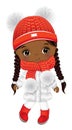 Vector African American Girl Wearing Winter Outfit Royalty Free Stock Photo