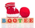 Cute little bootee Royalty Free Stock Photo