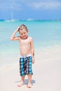 Cute little boy at beach Royalty Free Stock Photo