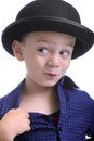 Cute little boy with bowler hat