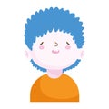 Cute little boy character portrait, children