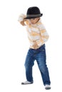 Cute little boy dancing Royalty Free Stock Photo