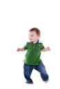 Cute little boy dancing. Royalty Free Stock Photo