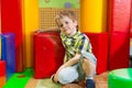 Cute little boy in daycare gym Royalty Free Stock Photo