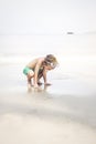 Cute little boy with diving glasses at the beach, thailand Royalty Free Stock Photo