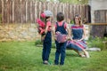 Cute little boy, giving present to his mom for Mothers day Royalty Free Stock Photo