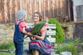 Cute little boy, giving present to his mom for Mothers day Royalty Free Stock Photo