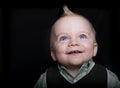 Cute little boy looking Above in Amazement Royalty Free Stock Photo