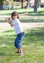 Cute little boy playing baseball Royalty Free Stock Photo