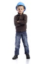 Cute little boy with protection helmet Royalty Free Stock Photo