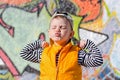 Cute little boy pulling a face Royalty Free Stock Photo