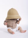 Cute little boy with safari hat Royalty Free Stock Photo