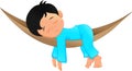 Cute little boy sleeping cartoon Royalty Free Stock Photo