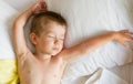 Cute little boy sleeping. Royalty Free Stock Photo