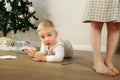 A cute little boy writes a letter to Santa Claus Royalty Free Stock Photo