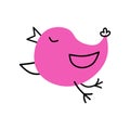 Cute little cartoon bird vector illustration