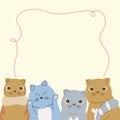cute little cats frame Royalty Free Stock Photo