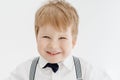 Cute Little Caucasian Boy Smiling Closeup Portrait Royalty Free Stock Photo