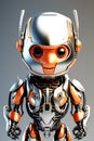 Cute little chibi robots kawaii anime illustration picture AI generated art