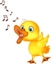 Cute little chick cartoon singing