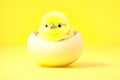 Cute little chicken , just from egg shell. Baby chick bird, generative ai Royalty Free Stock Photo