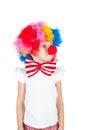 Cute little child dressed as a clown Royalty Free Stock Photo