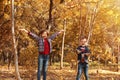 Cute little children having fun in park Royalty Free Stock Photo