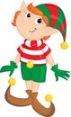 Cute little Christmas elf beautifully colored Royalty Free Stock Photo