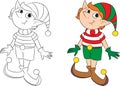 Cute little Christmas elf prepared especially for children`s book