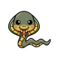 Cute little cobra snake cartoon Royalty Free Stock Photo