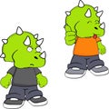 dinosaur kid cartoon charcter expressions pack collection