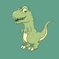 Cute little dinosaur raptor vector Royalty Free Stock Photo