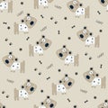 Cute little dogs seamless pattern Royalty Free Stock Photo