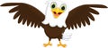 Cute little eagle cartoon