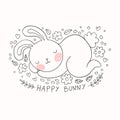 Cute Little Easter Bunny Royalty Free Stock Photo