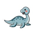 Cute little elasmosaurus dinosaur cartoon Royalty Free Stock Photo