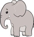 Cute little elephant cartoon character Royalty Free Stock Photo