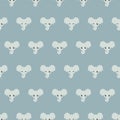 Cute little elephants. Blue Pattern