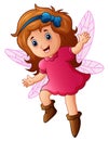 Cute little fairy in fly Royalty Free Stock Photo