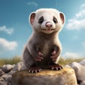 Hyperrealistic Ferret Clipart With Stunning 3d Rendering
