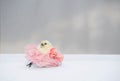 Cute little fluffy feather chick isolated on white background. newborn chick design and decorative work. farm and agriculture