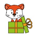 Cute little fox character Royalty Free Stock Photo