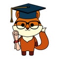 Cute little fox character Royalty Free Stock Photo