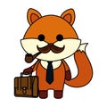 Cute little fox character Royalty Free Stock Photo