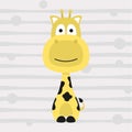 Cute little giraffe kids t shirt design and poster