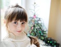 Cute little girl in anticipation of the holiday