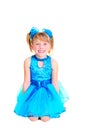 Cute little girl in ballroom dress Royalty Free Stock Photo